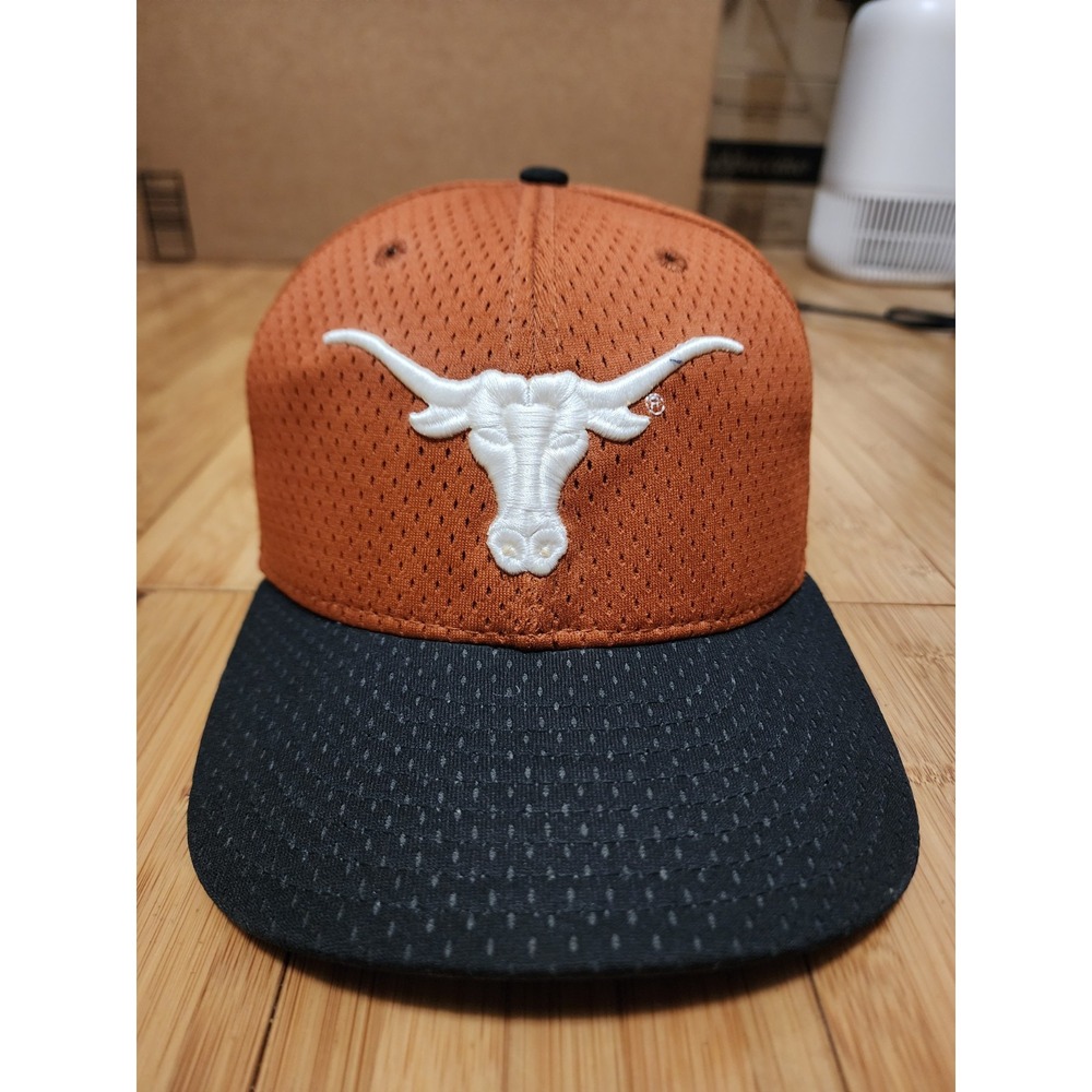 VTG 90s Texas Longhorns New Era Hat Cap Snapback NCAA Baseball Made USA Orange